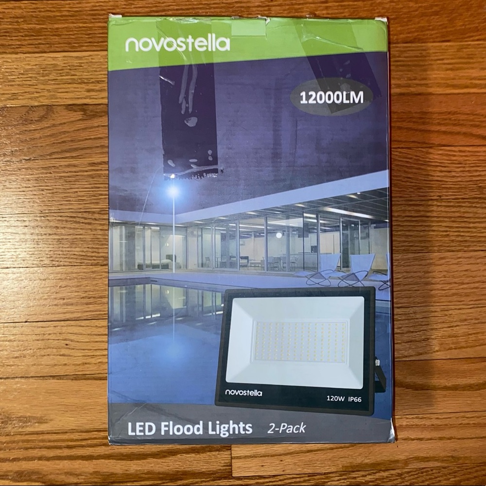 Novostella 120W Exterior LED Flood Light  2 Pack